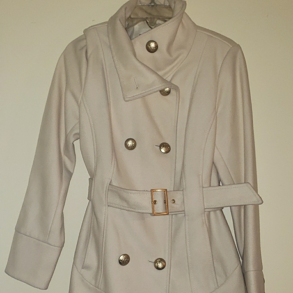 Guess- women's fit & flare/ double-breasted coat